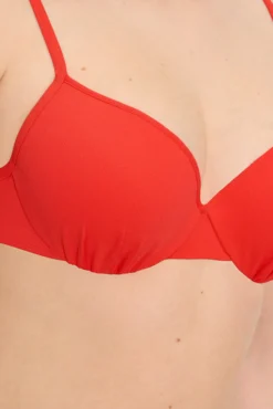 Top bikini micropiqué coral copa C