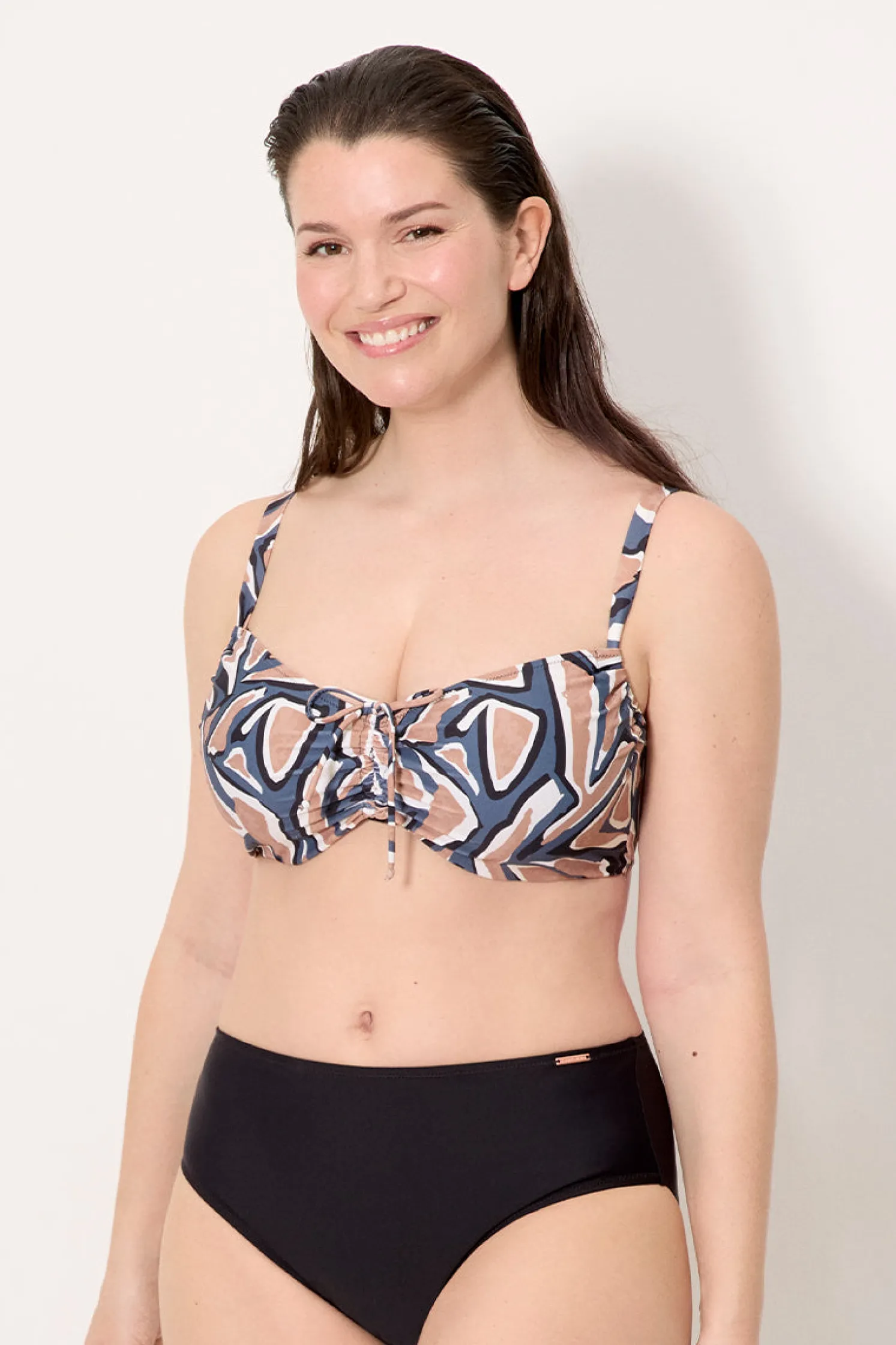 Top bikini reductor estampado copas D y E