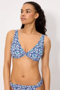 Top bikini triángulo liberty azul copa C