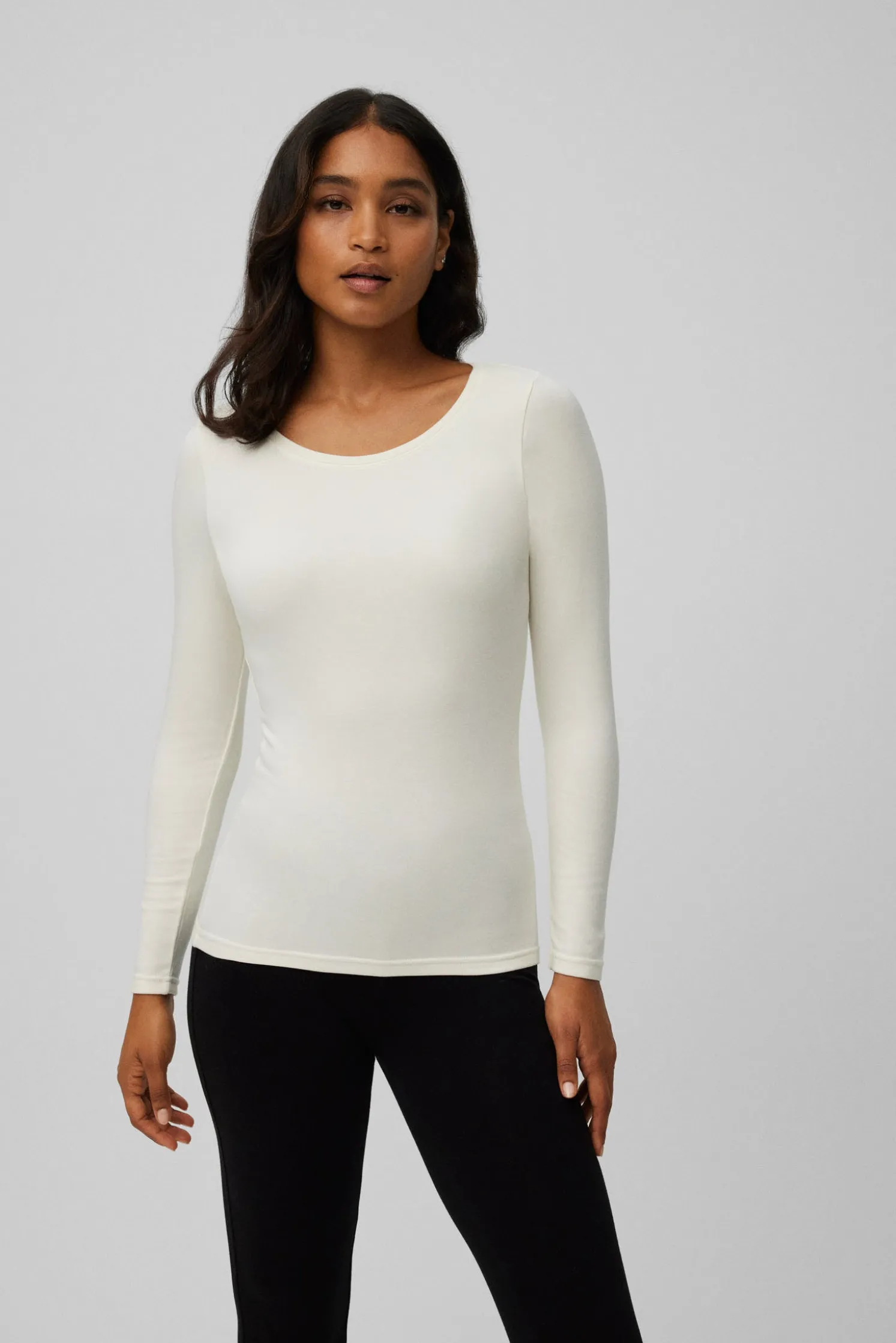 TÉRMICO Camiseta control de temperatura manga larga blanco