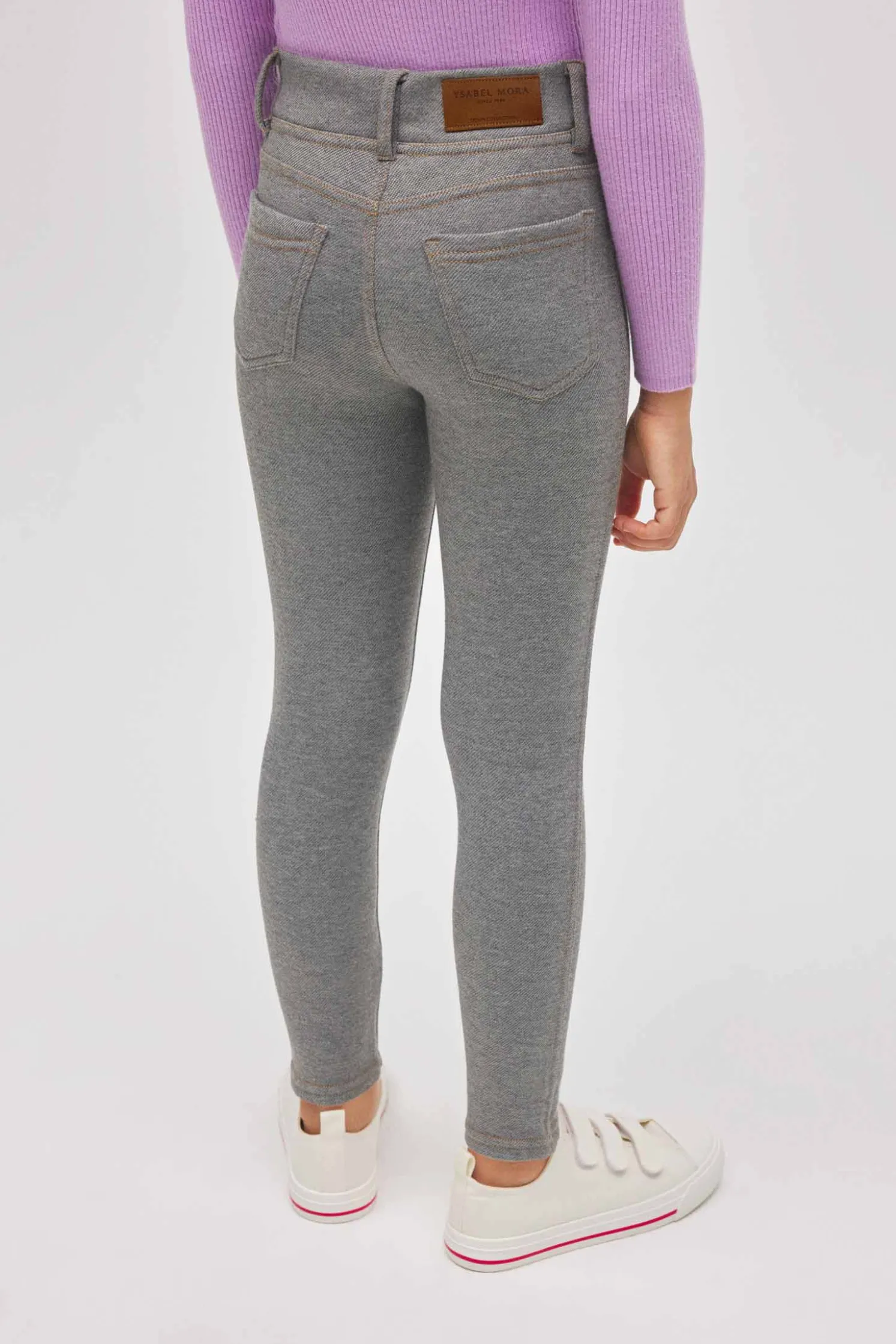 TÉRMICO Leggings afelpados niña efecto vaquero gris