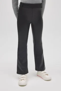TÉRMICO Pantalón afelpado niña efecto piel flare negro