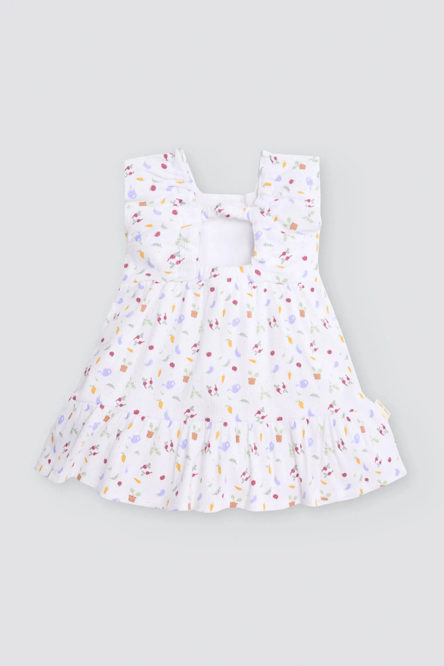 Vestido bebé sin mangas estampado verduras