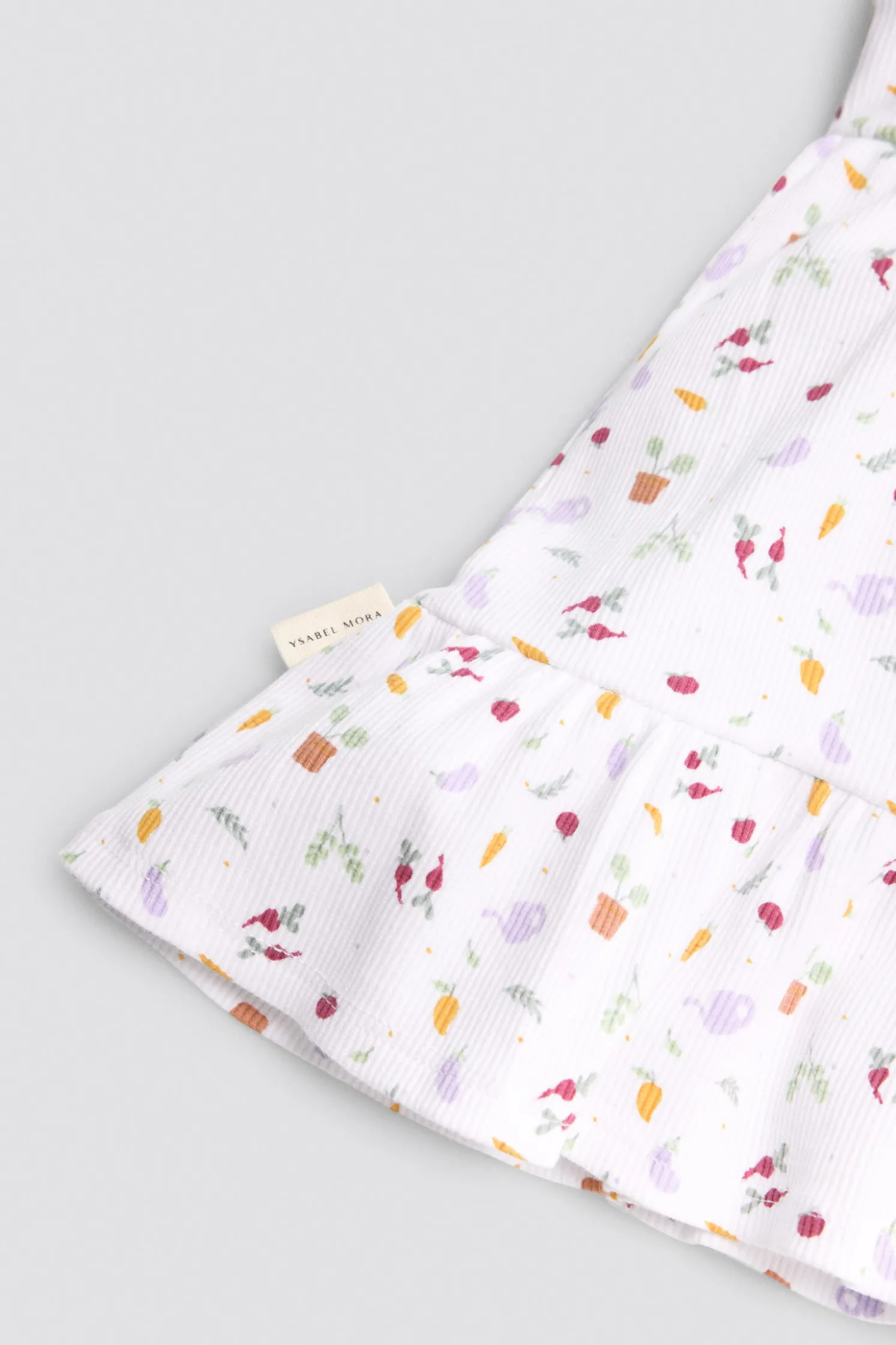 Vestido bebé sin mangas estampado verduras