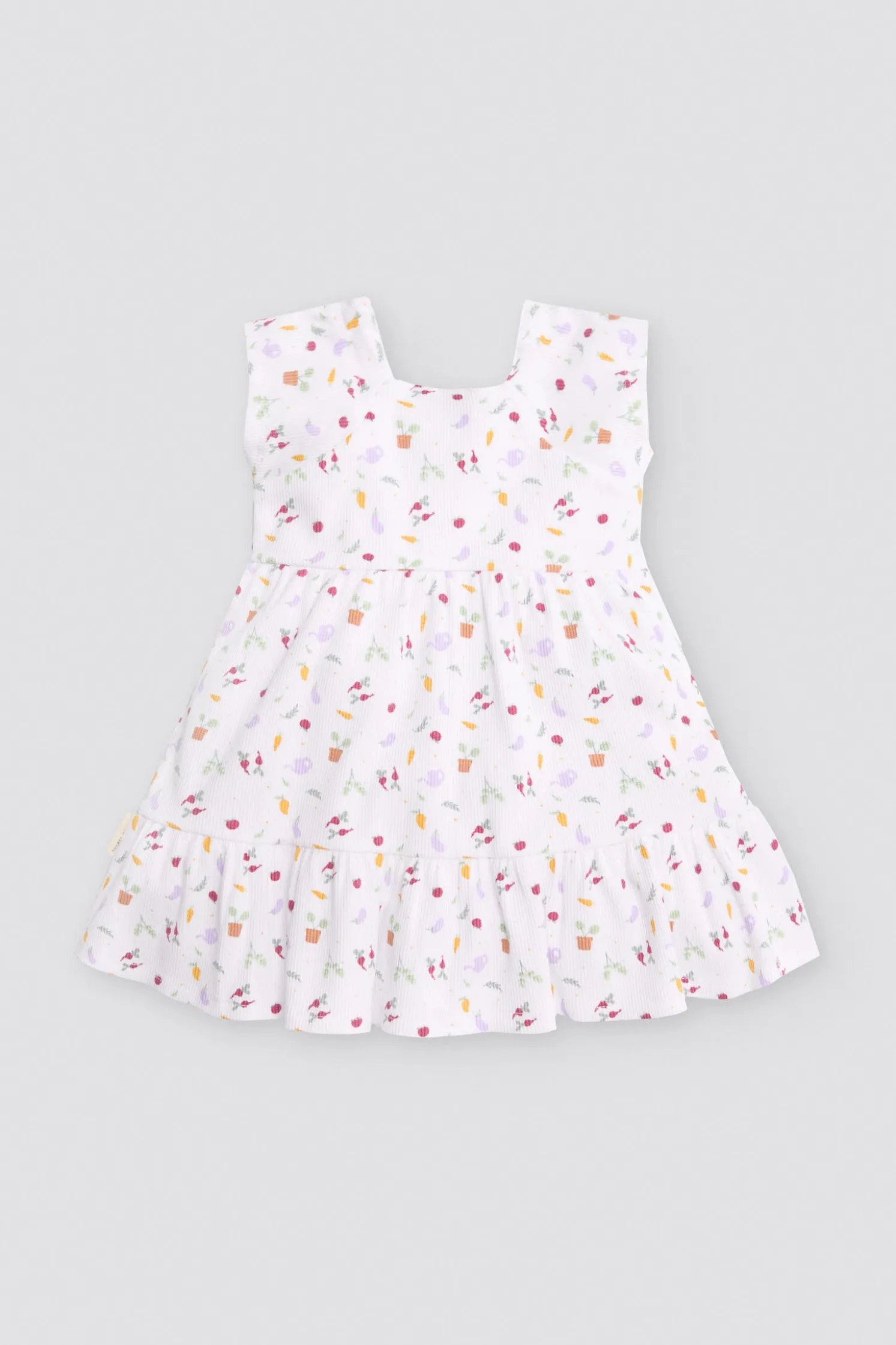 Vestido bebé sin mangas estampado verduras