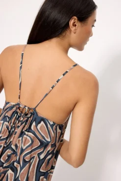 Vestido largo tirantes estampado
